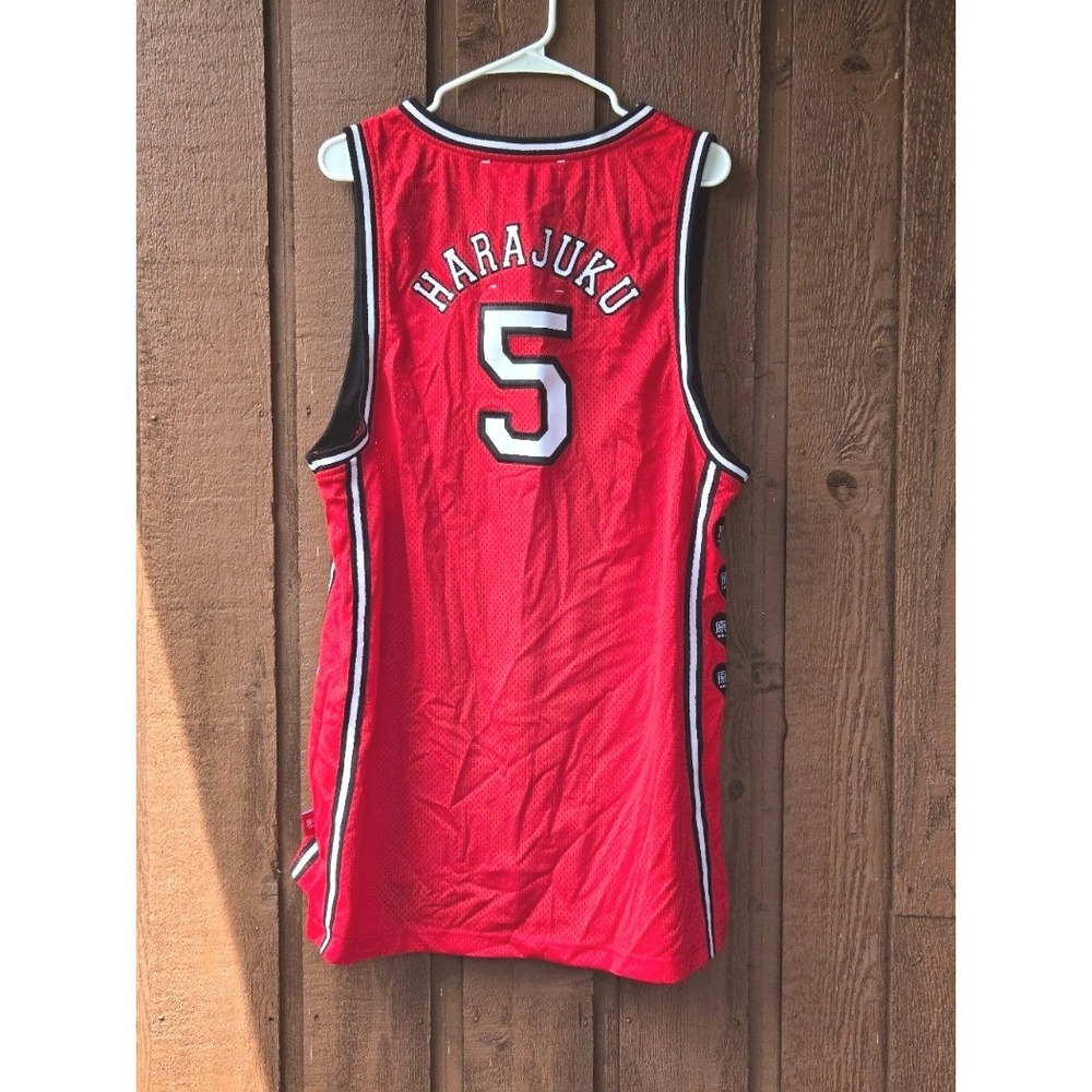 Vintage Harajuku Lovers Gwen Stefani Mesh Basketball Jersey Red Size XL Y2K - Picture 7 of 7